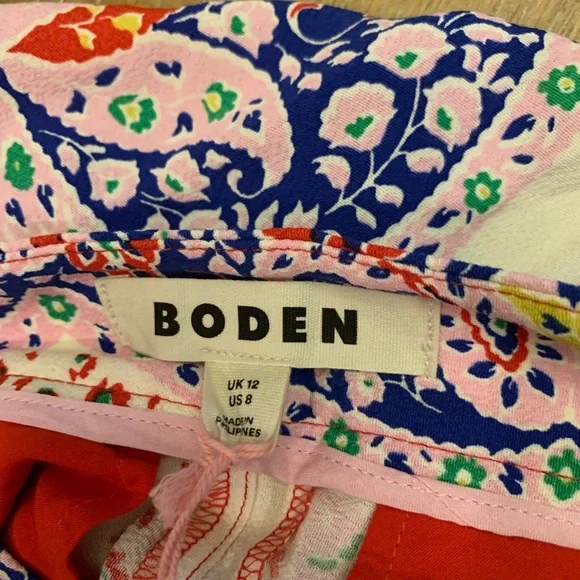 Boden Palazzo fluid crêpe trousers in the multicolored floral Presley print - Picture 10 of 12